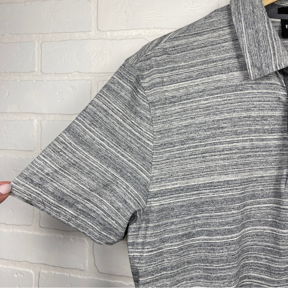 Hugo BOSS Men's Gray Polo Shirt Slim Fit size Large heather grey - Picture 7 of 11